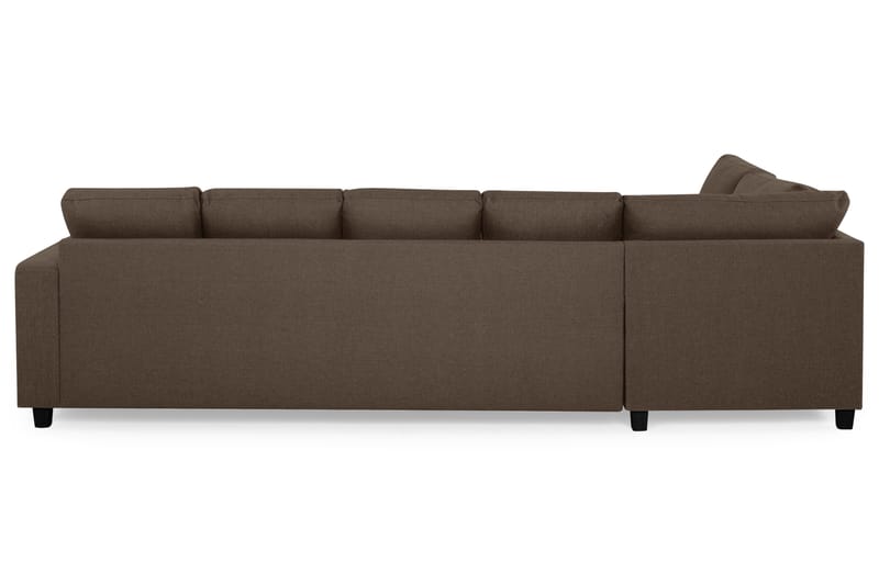 Crazy 5-seters Venstrevendt U-formet Sofa med Divan og Sjeselong i Stoff - Brun - Møbler - Sofaer - Skinnsofaer