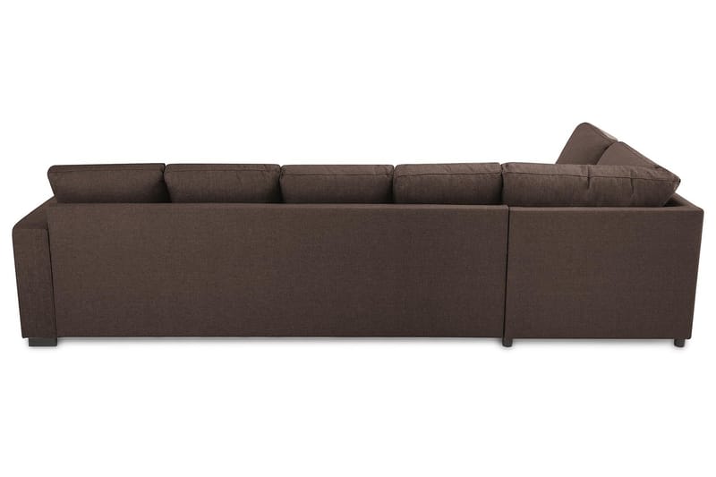 Crazy 5-seters Venstrevendt U-formet Sofa med Divan og Sjeselong i Stoff - Brun - Møbler - Sofaer - U-sofa