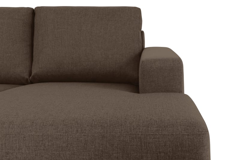 Crazy 5-seters Venstrevendt U-formet Sofa med Divan og Sjeselong i Stoff - Brun - Møbler - Sofaer - U-sofa