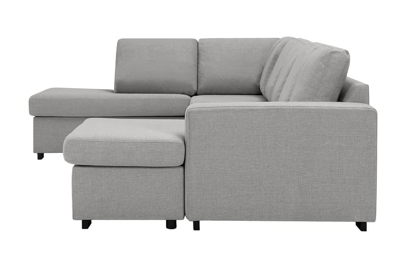 Crazy 5-seters Venstrevendt U-formet Sofa med Divan og Sjeselong i Stoff - Grå - Møbler - Sofaer - Skinnsofaer