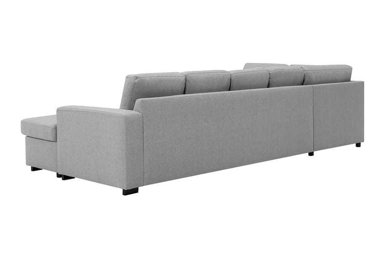 Crazy 5-seters Venstrevendt U-formet Sofa med Divan og Sjeselong i Stoff - Grå - Møbler - Sofaer - Skinnsofaer