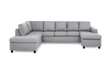 Crazy 5-seters Venstrevendt U-formet Sofa med Divan og Sjeselong i Stoff
