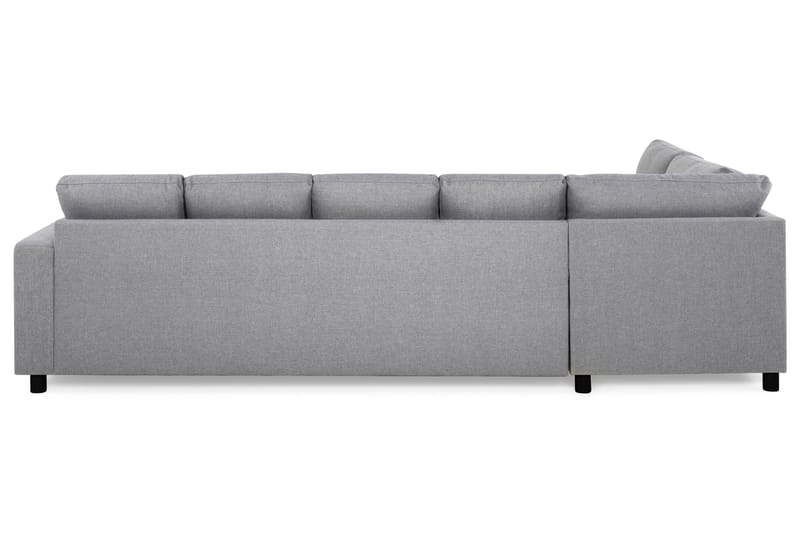 Crazy 5-seters Venstrevendt U-formet Sofa med Divan og Sjeselong i Stoff - Grå - Møbler - Sofaer - U-sofa
