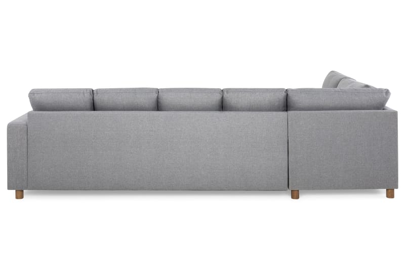 Crazy 5-seters Venstrevendt U-formet Sofa med Divan og Sjeselong i Stoff - Grå - Møbler - Sofaer - U-sofa