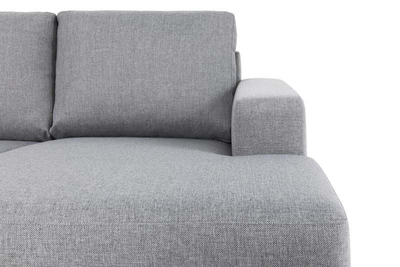Crazy 5-seters Venstrevendt U-formet Sofa med Divan og Sjeselong i Stoff - Grå - Møbler - Sofaer - U-sofa
