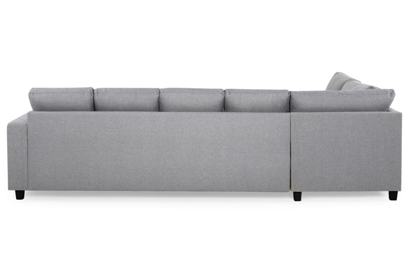 Crazy 5-seters Venstrevendt U-formet Sofa med Divan og Sjeselong i Stoff - Grå - Møbler - Sofaer - Skinnsofaer