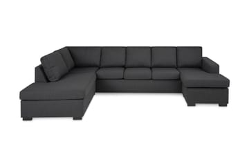 Crazy 5-seters Venstrevendt U-formet Sofa med Divan og Sjeselong i Stoff