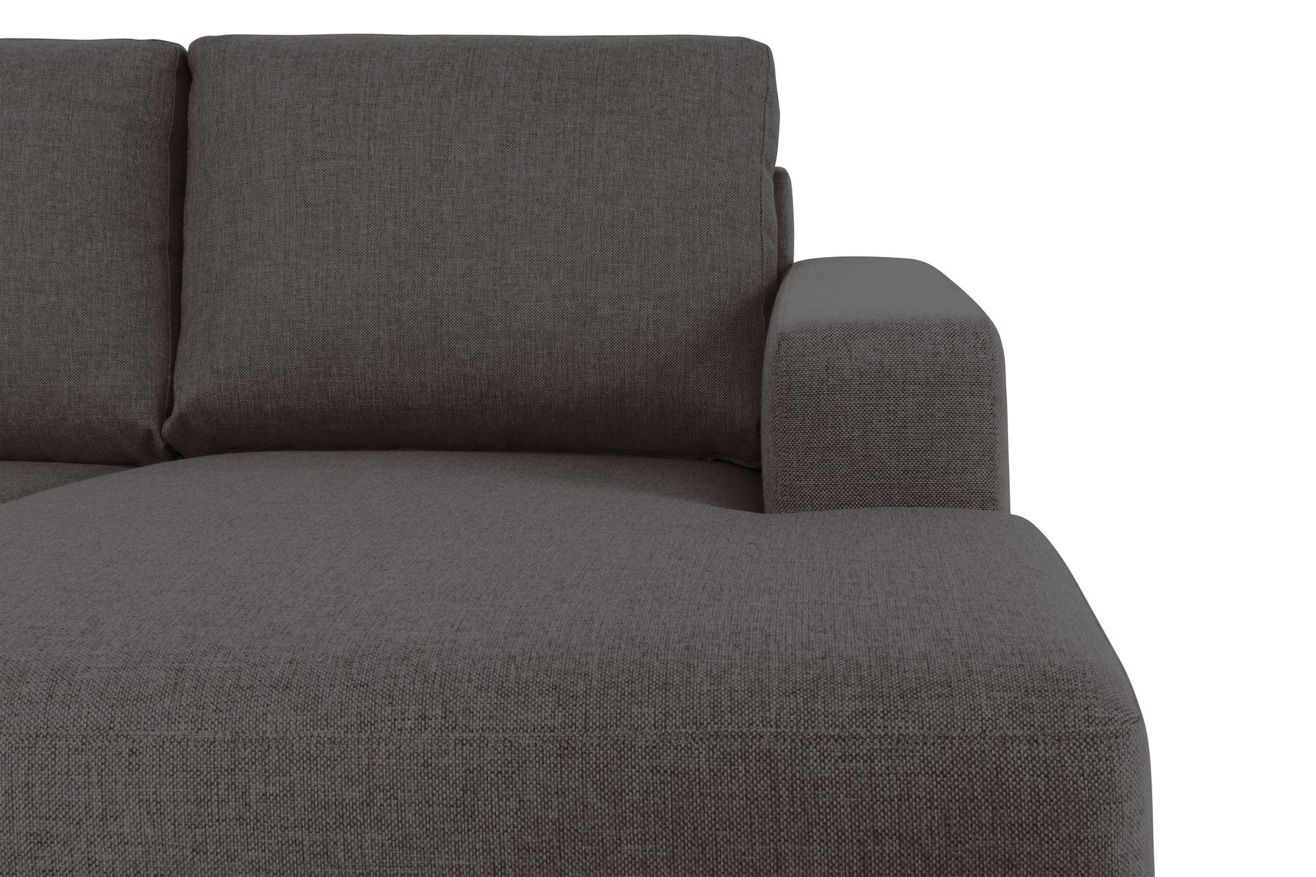 Crazy 5-seters Venstrevendt U-formet Sofa med Divan og Sjeselong i Stoff - Mørk grå - Møbler - Sofaer - U-sofa