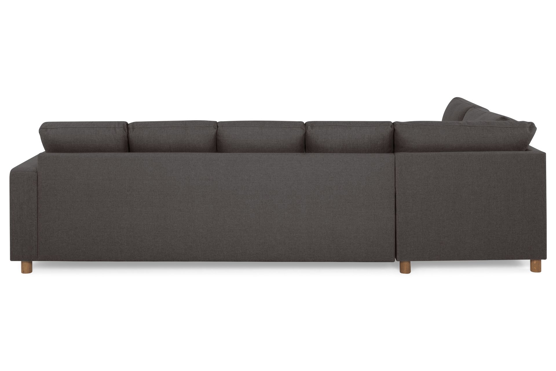 Crazy 5-seters Venstrevendt U-formet Sofa med Divan og Sjeselong i Stoff - Mørk grå - Møbler - Sofaer - U-sofa