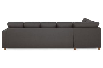 Crazy 5-seters Venstrevendt U-formet Sofa med Divan og Sjeselong i Stoff - Mørk grå - Møbler - Sofaer - U-sofa