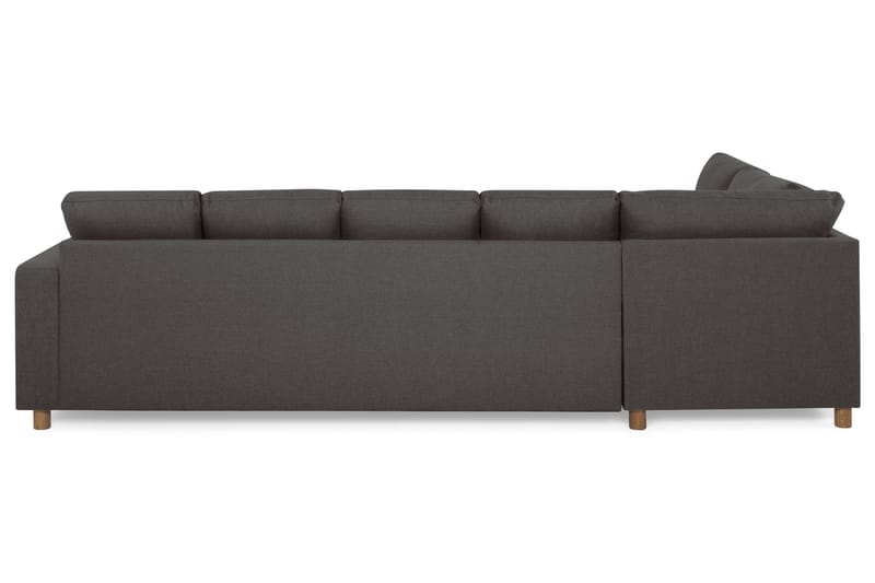 Crazy 5-seters Venstrevendt U-formet Sofa med Divan og Sjeselong i Stoff - Mørk grå - Møbler - Sofaer - U-sofa