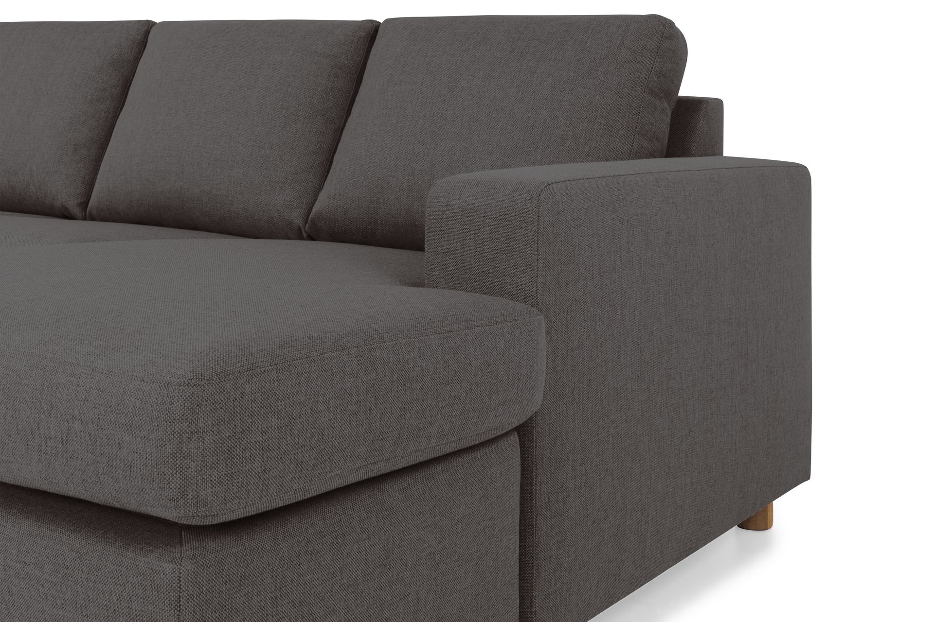 Crazy 5-seters Venstrevendt U-formet Sofa med Divan og Sjeselong i Stoff - Mørk grå - Møbler - Sofaer - U-sofa