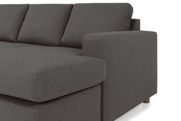 Crazy 5-seters Venstrevendt U-formet Sofa med Divan og Sjeselong i Stoff - Mørk grå - Møbler - Sofaer - U-sofa
