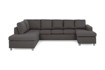 Crazy 5-seters Venstrevendt U-formet Sofa med Divan og Sjeselong i Stoff