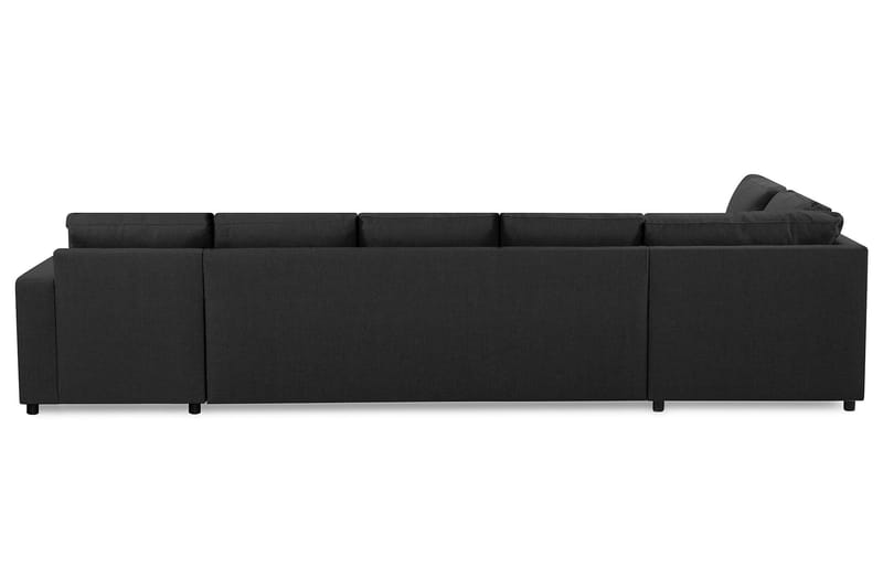 Crazy 5-seters Venstrevendt U-formet X-Large Sofa med Divan og Sjeselong i Stoff - Antrasitt - Møbler - Sofaer - U-sofa