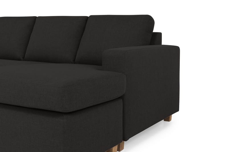 Crazy 5-seters Venstrevendt U-formet X-Large Sofa med Divan og Sjeselong i Stoff - Antrasitt - Møbler - Sofaer - U-sofa