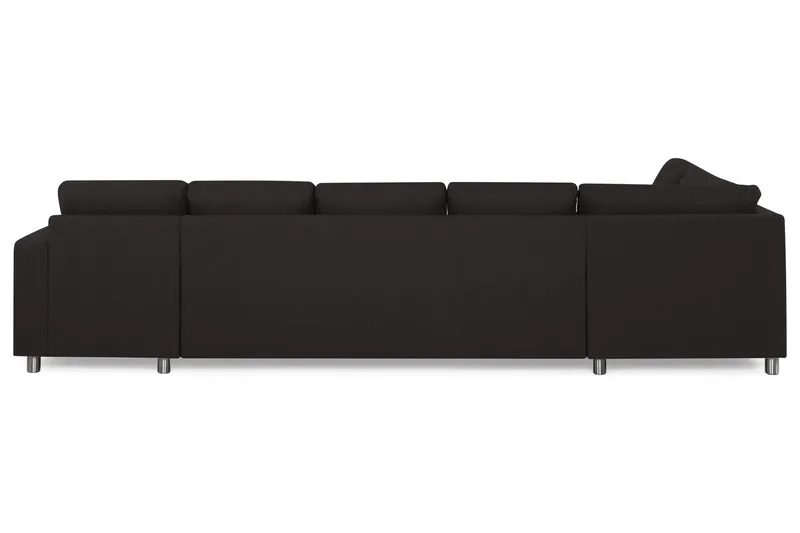 Crazy 5-seters Venstrevendt U-formet X-Large Sofa med Divan og Sjeselong i Stoff - Antrasitt - Møbler - Sofaer - U-sofa