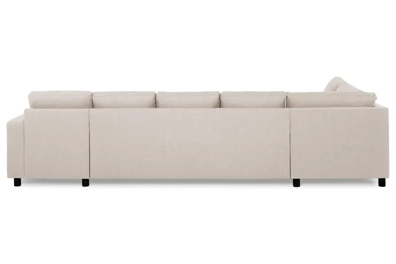 Crazy 5-seters Venstrevendt U-formet X-Large Sofa med Divan og Sjeselong i Stoff - Beige - Møbler - Sofaer - U-sofa