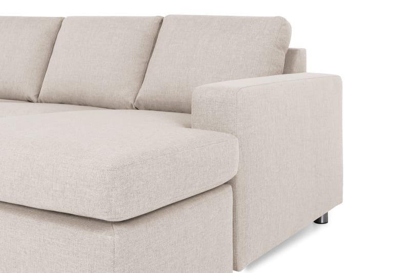 Crazy 5-seters Venstrevendt U-formet X-Large Sofa med Divan og Sjeselong i Stoff - Beige - Møbler - Sofaer - U-sofa