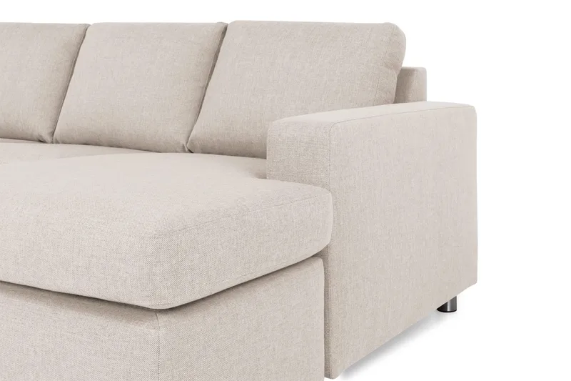 Crazy 5-seters Venstrevendt U-formet X-Large Sofa med Divan og Sjeselong i Stoff - Beige - Møbler - Sofaer - U-sofa