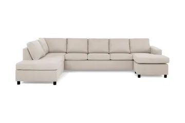 Crazy 5-seters Venstrevendt U-formet X-Large Sofa med Divan og Sjeselong i Stoff