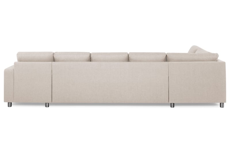 Crazy 5-seters Venstrevendt U-formet X-Large Sofa med Divan og Sjeselong i Stoff - Beige - Møbler - Sofaer - U-sofa