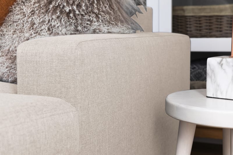 Crazy 5-seters Venstrevendt U-formet X-Large Sofa med Divan og Sjeselong i Stoff - Beige - Møbler - Sofaer - U-sofa