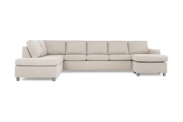 Crazy 5-seters Venstrevendt U-formet X-Large Sofa med Divan og Sjeselong i Stoff