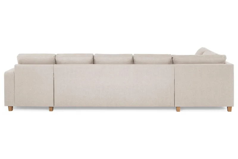 Crazy 5-seters Venstrevendt U-formet X-Large Sofa med Divan og Sjeselong i Stoff - Beige - Møbler - Sofaer - U-sofa
