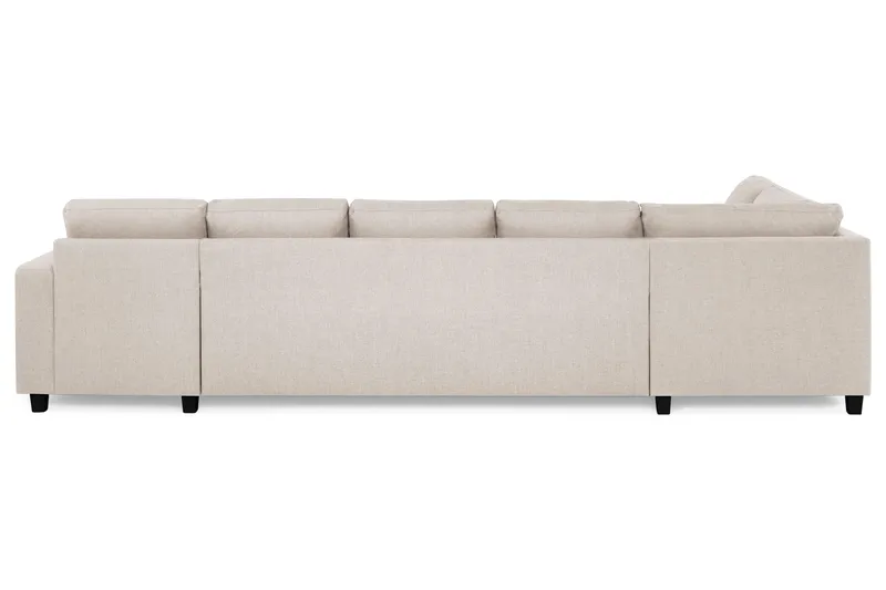 Crazy 5-seters Venstrevendt U-formet X-Large Sofa med Divan og Sjeselong i Stoff - Beige - Møbler - Sofaer - U-sofa