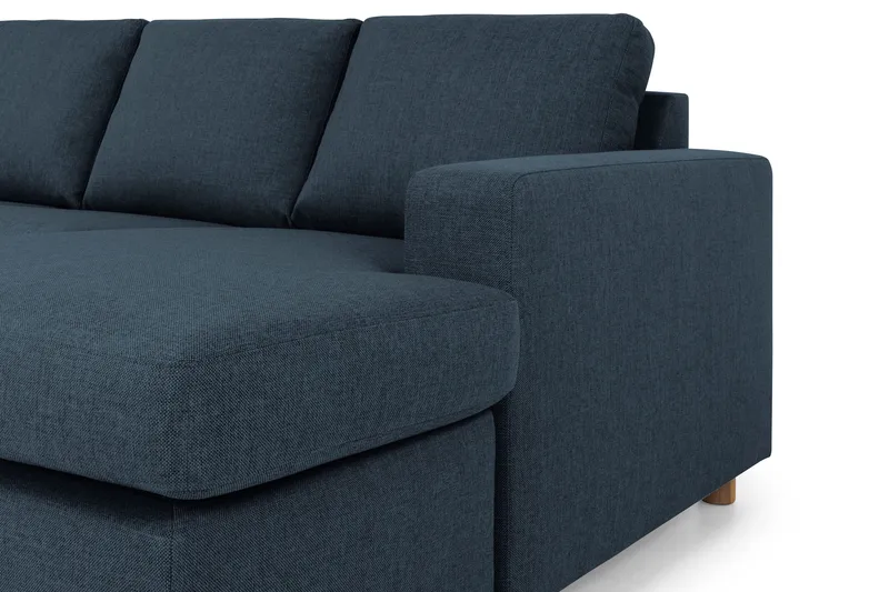 Crazy 5-seters Venstrevendt U-formet X-Large Sofa med Divan og Sjeselong i Stoff - Blå - Møbler - Sofaer - U-sofa