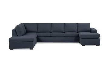 Crazy 5-seters Venstrevendt U-formet X-Large Sofa med Divan og Sjeselong i Stoff