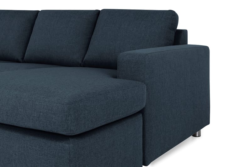 Crazy 5-seters Venstrevendt U-formet X-Large Sofa med Divan og Sjeselong i Stoff - Blå - Møbler - Sofaer - U-sofa