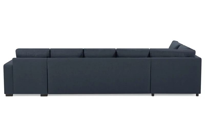 Crazy 5-seters Venstrevendt U-formet X-Large Sofa med Divan og Sjeselong i Stoff - Blå - Møbler - Sofaer - U-sofa