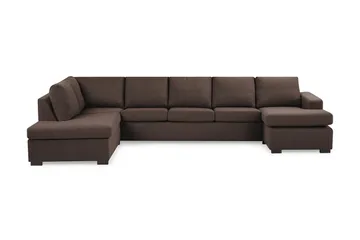 Crazy 5-seters Venstrevendt U-formet X-Large Sofa med Divan og Sjeselong i Stoff
