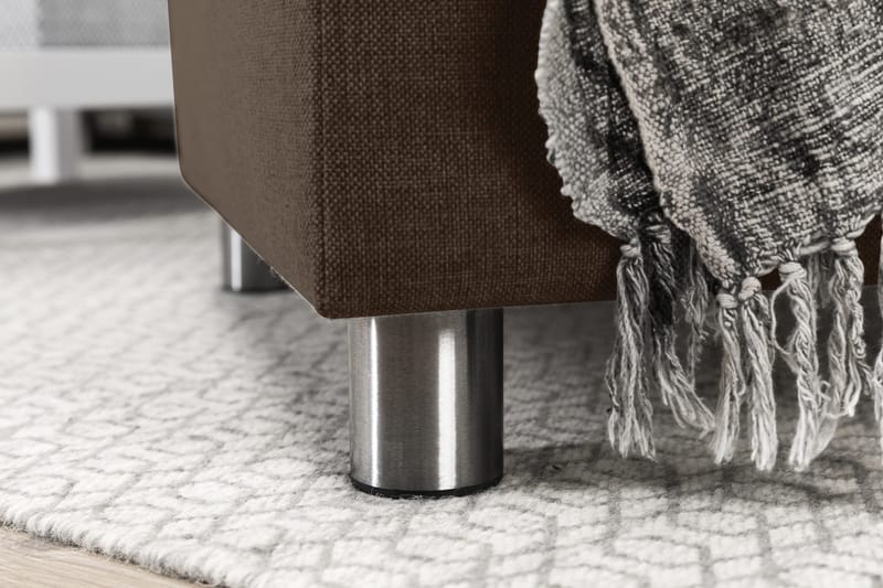 Crazy 5-seters Venstrevendt U-formet X-Large Sofa med Divan og Sjeselong i Stoff - Brun - Møbler - Sofaer - U-sofa