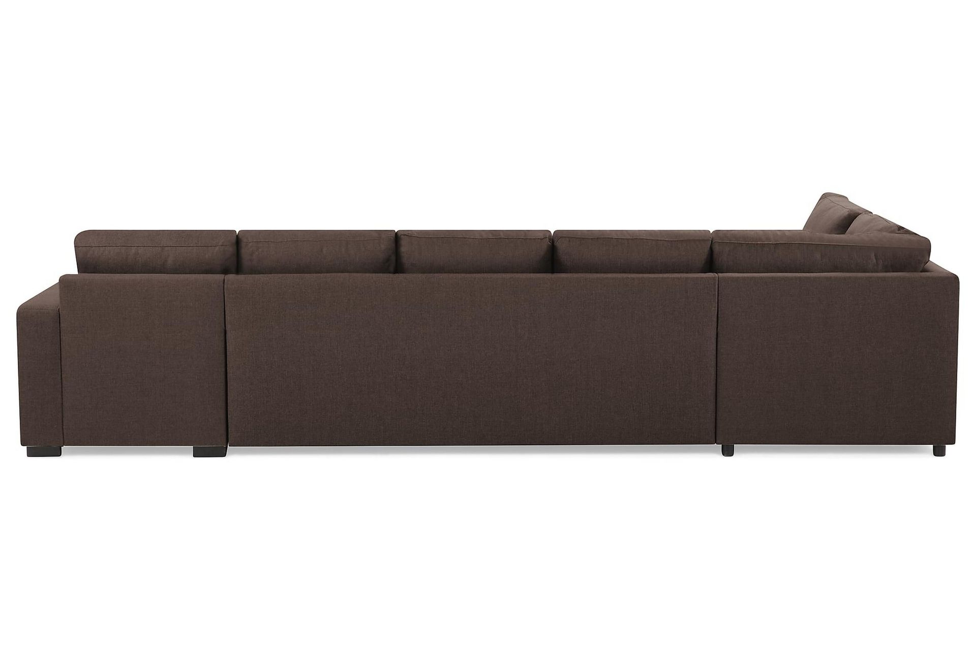 Crazy 5-seters Venstrevendt U-formet X-Large Sofa med Divan og Sjeselong i Stoff - Brun - Møbler - Sofaer - U-sofa