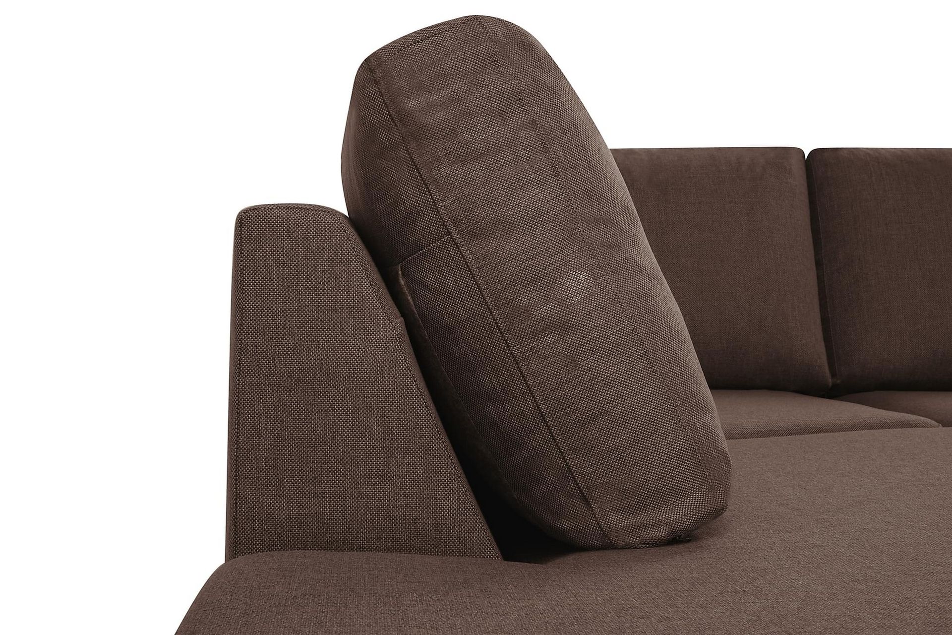 Crazy 5-seters Venstrevendt U-formet X-Large Sofa med Divan og Sjeselong i Stoff - Brun - Møbler - Sofaer - U-sofa