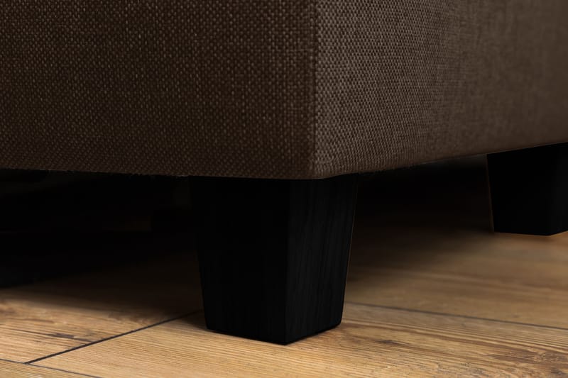 Crazy 5-seters Venstrevendt U-formet X-Large Sofa med Divan og Sjeselong i Stoff - Brun - Møbler - Sofaer - U-sofa