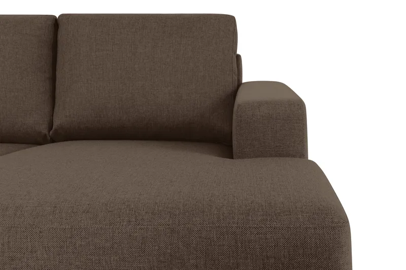 Crazy 5-seters Venstrevendt U-formet X-Large Sofa med Divan og Sjeselong i Stoff - Brun - Møbler - Sofaer - U-sofa