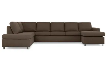 Crazy 5-seters Venstrevendt U-formet X-Large Sofa med Divan og Sjeselong i Stoff