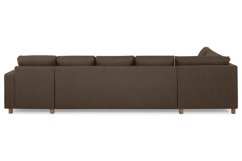 Crazy 5-seters Venstrevendt U-formet X-Large Sofa med Divan og Sjeselong i Stoff - Brun - Møbler - Sofaer - U-sofa