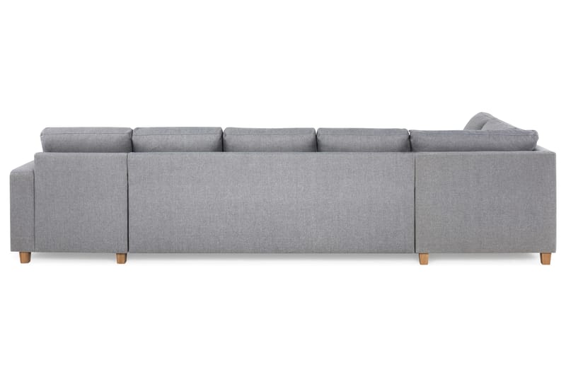 Crazy 5-seters Venstrevendt U-formet X-Large Sofa med Divan og Sjeselong i Stoff - Grå - Møbler - Sofaer - U-sofa