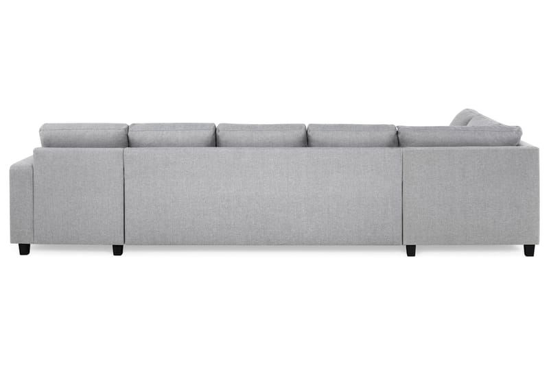 Crazy 5-seters Venstrevendt U-formet X-Large Sofa med Divan og Sjeselong i Stoff - Grå - Møbler - Sofaer - U-sofa