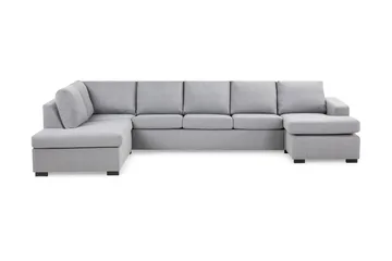 Crazy 5-seters Venstrevendt U-formet X-Large Sofa med Divan og Sjeselong i Stoff
