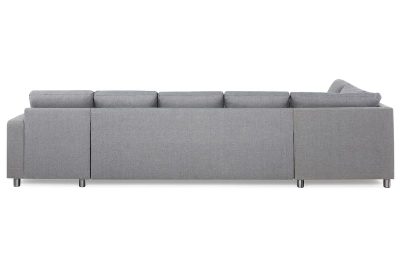 Crazy 5-seters Venstrevendt U-formet X-Large Sofa med Divan og Sjeselong i Stoff - Grå - Møbler - Sofaer - U-sofa
