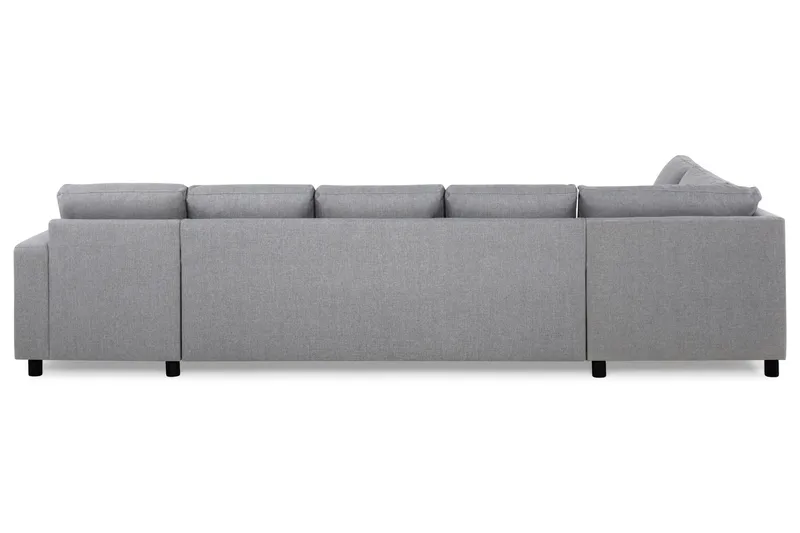 Crazy 5-seters Venstrevendt U-formet X-Large Sofa med Divan og Sjeselong i Stoff - Grå - Møbler - Sofaer - U-sofa