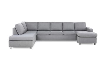 Crazy 5-seters Venstrevendt U-formet X-Large Sofa med Divan og Sjeselong i Stoff