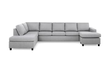 Crazy 5-seters Venstrevendt U-formet X-Large Sofa med Divan og Sjeselong i Stoff