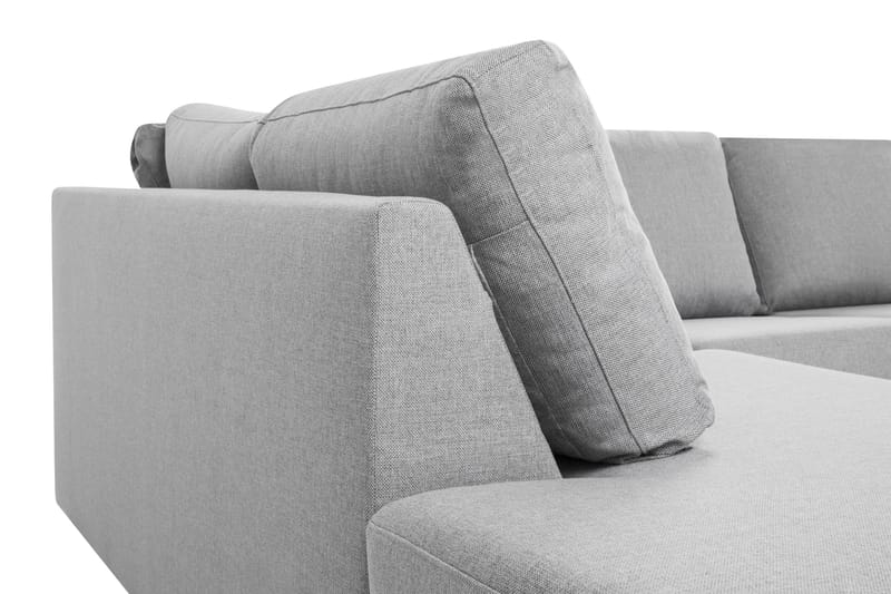Crazy 5-seters Venstrevendt U-formet X-Large Sofa med Divan og Sjeselong i Stoff - Grå - Møbler - Sofaer - U-sofa